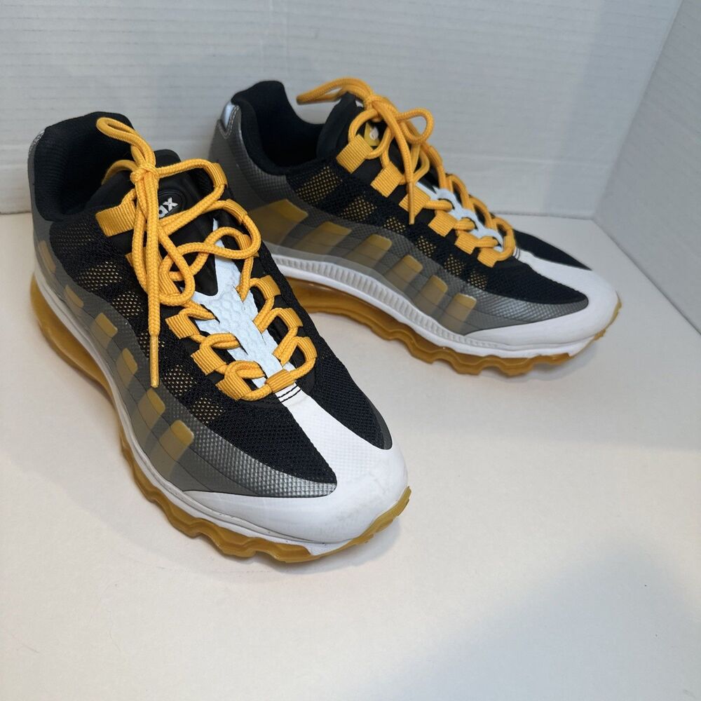 Nike Air Max 95 Orange Silver White Black Running Shoes Low Top Sneakers Neon 6